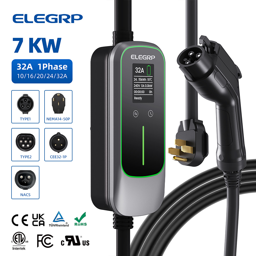Home Ev Charger - ELEGRP Chargeur portable pour véhicule électrique