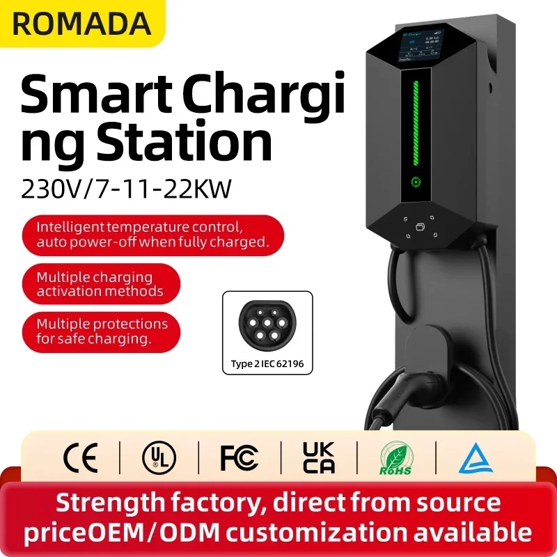 Wallbox Ev - Chargeur intelligent pour véhicules électriques ROMADA,