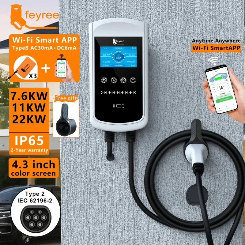 Wallbox Ev - Chargeur EV Feyree Type 2 32A